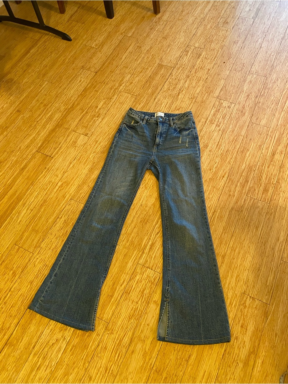 High-Rise Dark Blue Flare Jeans for Women